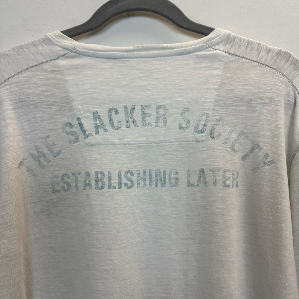 Tommy Bahama Slacker Society Embroidered Long Sleeve Graphic Tee Medium